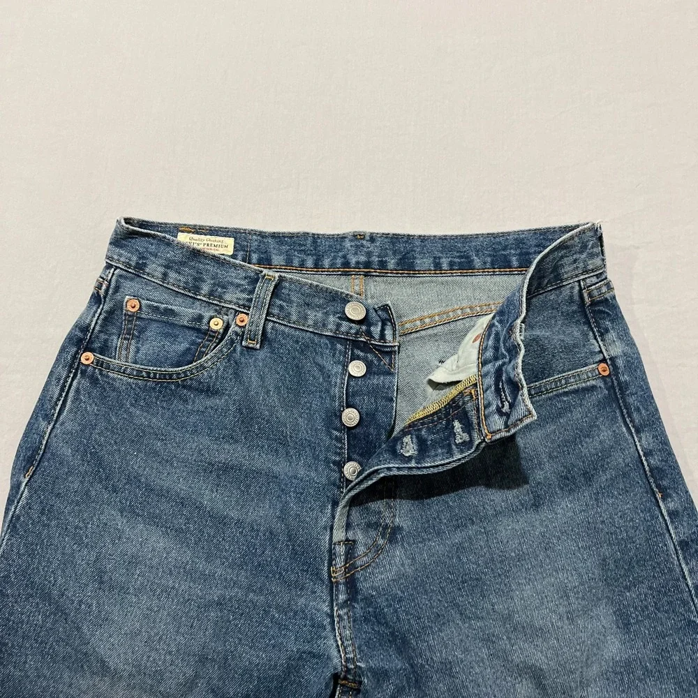 Mens Levis 501 XX 93' Blue Denim Button Fly Straight Leg Jeans 30x31 Big E